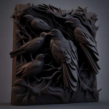 3D model Veil of Crows game (STL)